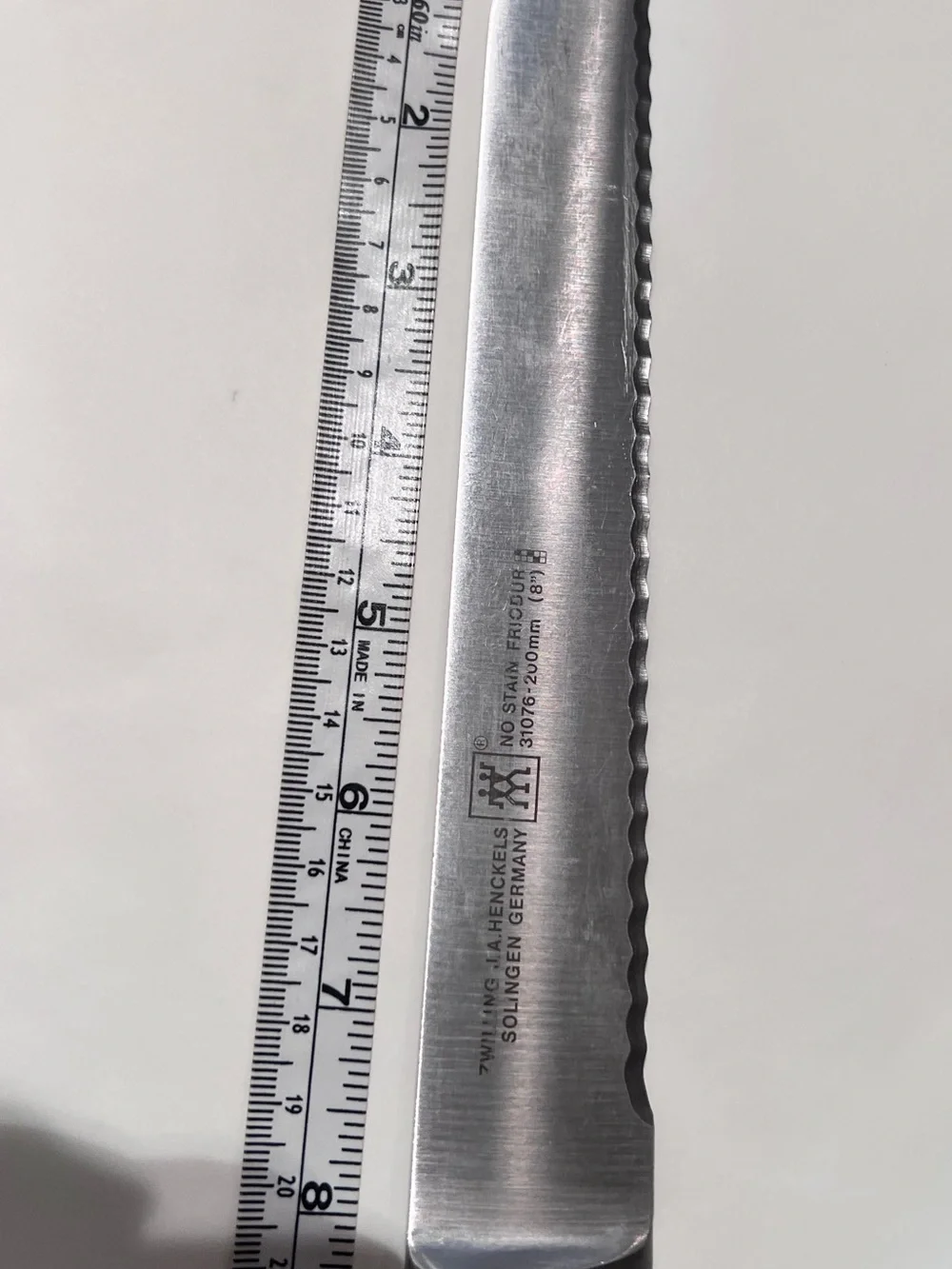 ZWILLING J A Henckels Solingen Germany 8” Serrated Bread Knife